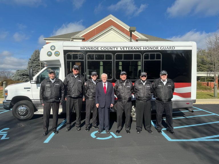 Monroe County Honor Guard Receives Donation for New Bus